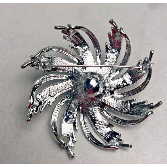 Vintage Starburst Swirl Brooches Gold & Silver Tone Pearl Avon Sarah Coventry - Picture 8 of 11